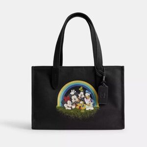 Authentic Disney X Coach Tote 30 In Canvas With Mickey Mouse And Frie
